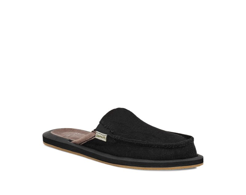 Sanuk You Got My Back Hemp Women's Sandals Black | Canada 177KOR